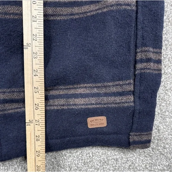 Jachs New York Wool Blend Sherpa Lined Jacket Mens Large Navy Plaid Insulated - Picture 5 of 12
